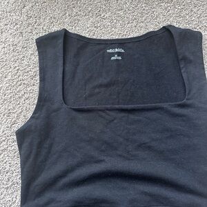 Wild Fable cropped Black Square Neck Tank Top. Worn once.